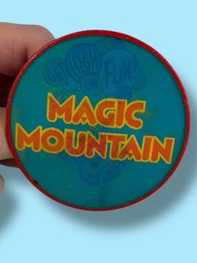 Holographic 1970s Magic Mountain Pin